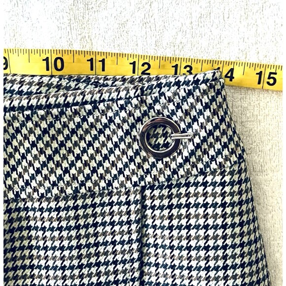 Y2K Clueless Skirt Houndstooth Pencil Midi Knee S 6 Lined H & M Grommet Preppy - Picture 7 of 13